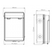 *EV POWERBOX IP65 Metal, Black - 5 module IP65 Metal EV Enclosure with A Type Bi-Directional RCBO and SPD 